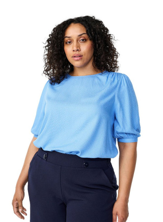 ZIZZI ELEGANCKA NIEBIESKA BLUZKA WISKOZA 570B