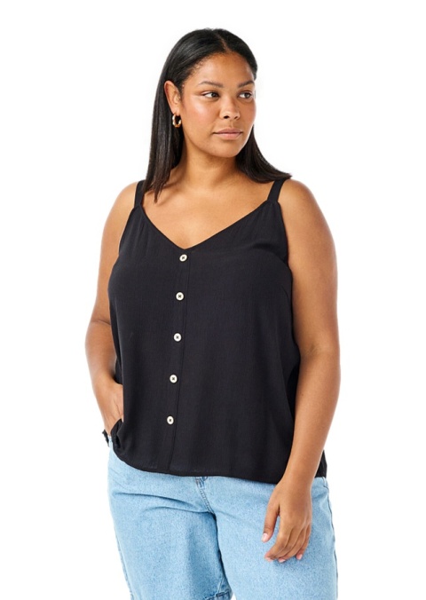 ZIZZI WYGODNY CZARNY TOP WISKOZA 014T ZIZZI WYGODNY CZARNY TOP WISKOZA 014T
