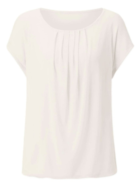 ALESSA W. ELEGANCKA KREMOWA BLUZKA PLISOWANA AW2 ALESSA W. ELEGANCKA KREMOWA BLUZKA PLISOWANA AW2