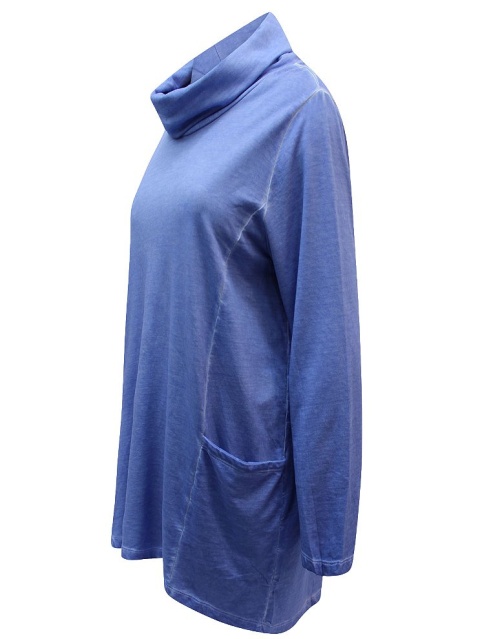 MIAMODA NIEBIESKA TUNIKA BLUZKA BAWEŁNA MM39