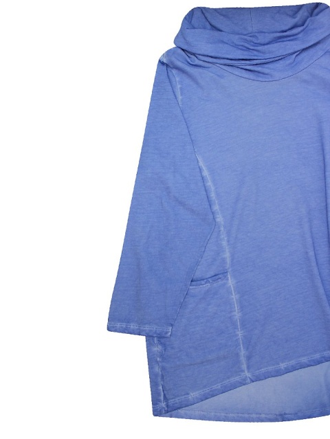 MIAMODA NIEBIESKA TUNIKA BLUZKA BAWEŁNA MM39