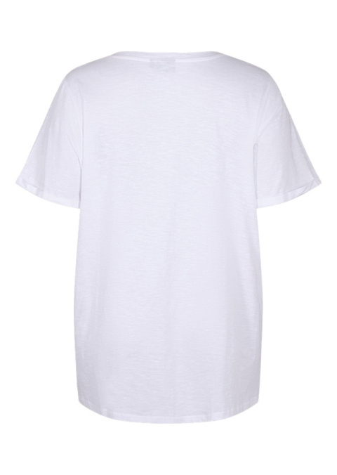 ZIZZI BIAŁY T-SHIRT TUNIKA OVERSIZE 214A ZIZZI BIAŁY T-SHIRT TUNIKA OVERSIZE 214A