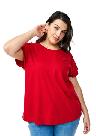 ZIZZI KLASYCZNY T-SHIRT CZERWONY 148F