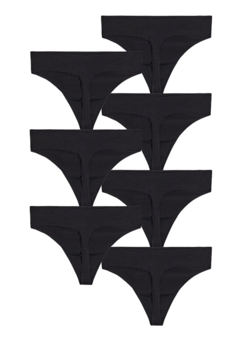 ZIZZI CZARNE MAJTKI STRINGI BAWEŁNA 5PACK 083I ZIZZI CZARNE MAJTKI STRINGI BAWEŁNA 5PACK 083I