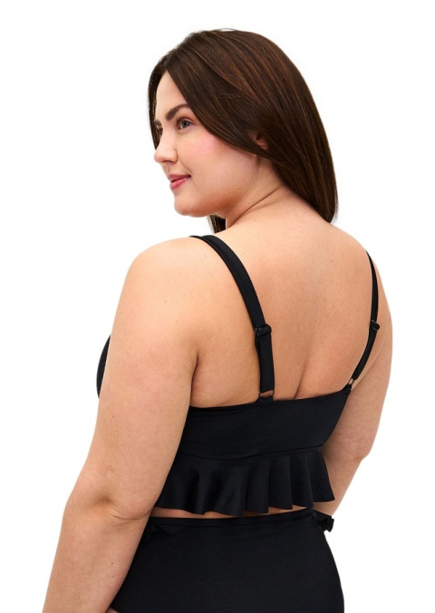 ZIZZI CZARNY BIUSTNONOSZ KĄPIELOWY BIKINI FALBANA 763A ZIZZI CZARNY BIUSTNONOSZ KĄPIELOWY BIKINI FALBANA 763A