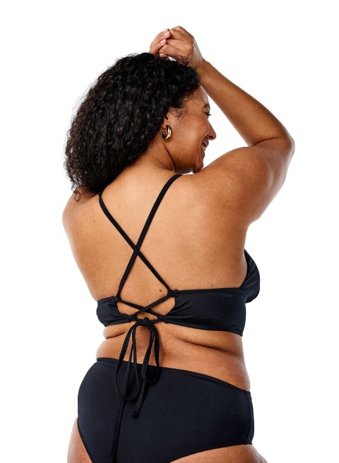 ZIZZI CZARNA GÓRA OD BIKINI WIĄZANIE 726M