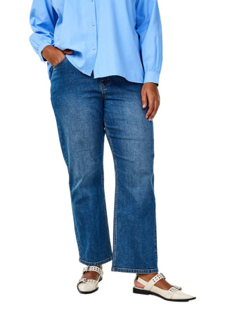 ZIZZI NIEBIESKIE PROSTE JEANSY Z WYSOKIM STANEM 664O N82