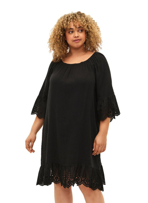 ZIZZI UROCZA SUKIENKA NA LATO BOHO CZARNA 037S ZIZZI UROCZA SUKIENKA NA LATO BOHO CZARNA 037S
