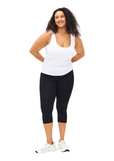 ZIZZI WYGODNE CZARNE LEGGINSY 3/4 037B ZIZZI WYGODNE CZARNE LEGGINSY 3/4 037B