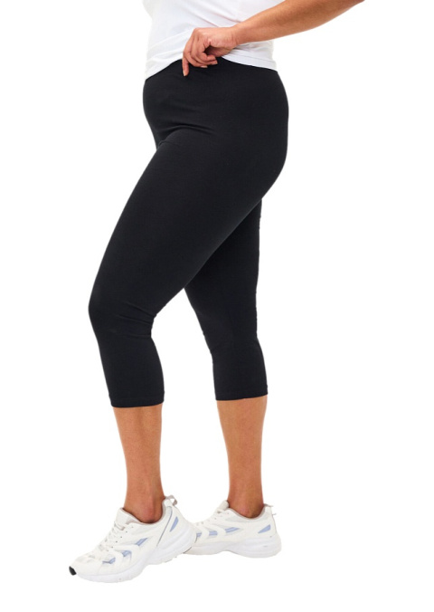 ZIZZI WYGODNE CZARNE LEGGINSY 3/4 037B ZIZZI WYGODNE CZARNE LEGGINSY 3/4 037B