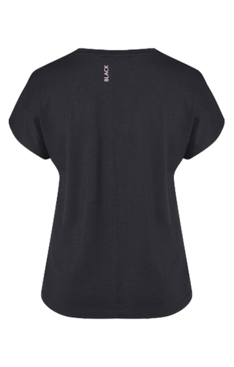 PONT NEUF CZARNY T-SHIRT BLUZKA NADRUK V216 PONT NEUF CZARNY T-SHIRT BLUZKA NADRUK V216