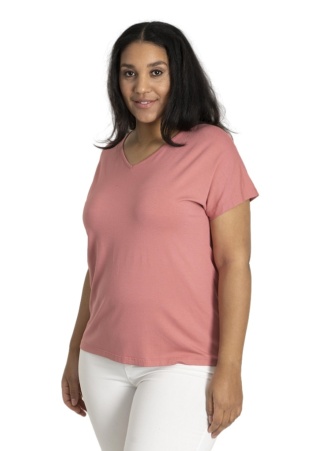 SANDGAARD JASNORÓŻOWA BLUZKA T-SHIRT S103