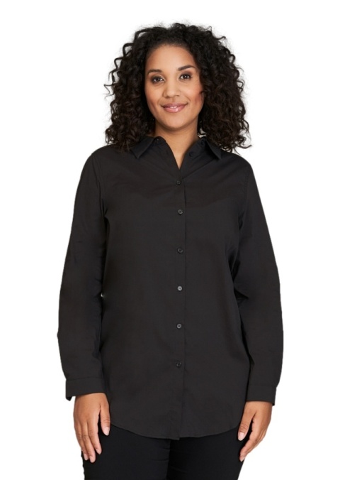 SANDGAARD ELEGANCKA CZARNA KOSZULA BAWEŁNA S113 SANDGAARD ELEGANCKA CZARNA KOSZULA BAWEŁNA S113