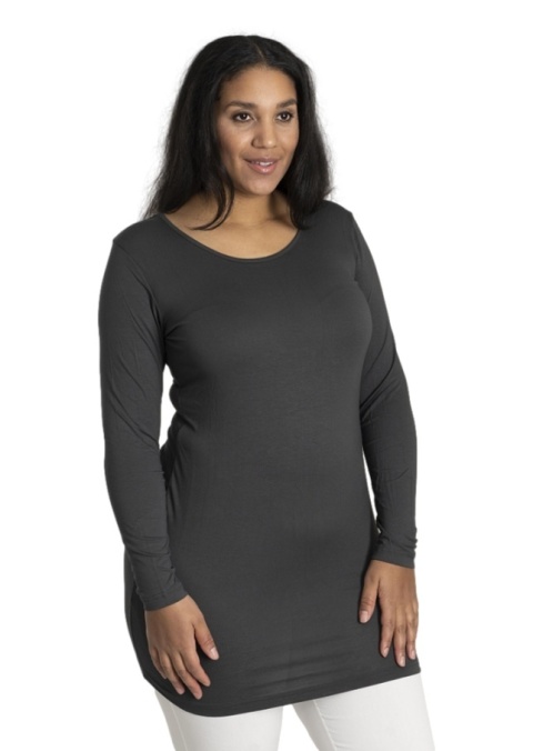 SANDGAARD SZARA TUNIKA BLUZKA BASIC WISKOZA S114 SANDGAARD SZARA TUNIKA BLUZKA BASIC WISKOZA S114