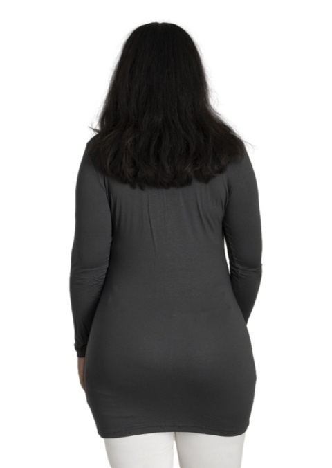 SANDGAARD SZARA TUNIKA BLUZKA BASIC WISKOZA S114 SANDGAARD SZARA TUNIKA BLUZKA BASIC WISKOZA S114