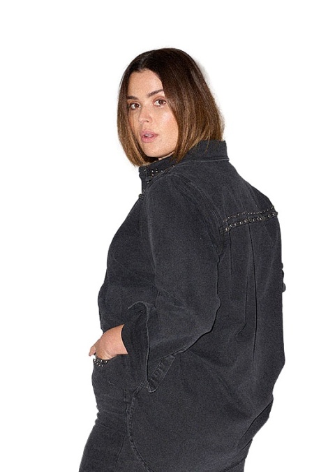 KAFFE SZARA KOSZULA KURTKA JEANSOWA ĆWIEKI K757 KAFFE SZARA KOSZULA KURTKA JEANSOWA ĆWIEKI K757