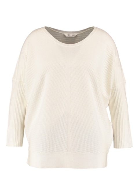 Z-ONE LUŹNY BIAŁY SWETER DZIANINA ZO92