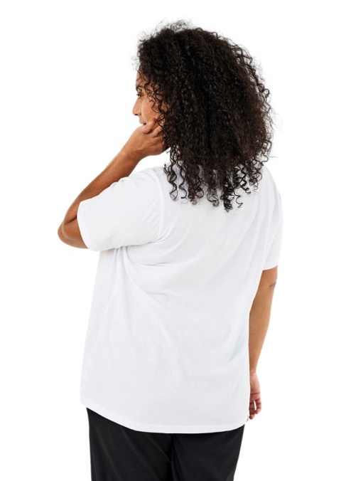 ZIZZI KLASYCZNY BIAŁY T-SHIRT NAPIS 002G ZIZZI KLASYCZNY BIAŁY T-SHIRT NAPIS 002G