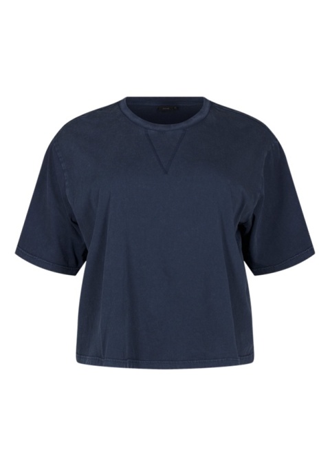 ZIZZI PUDEŁKOWY GRANATOWY T-SHIRT BAWEŁNA 224C