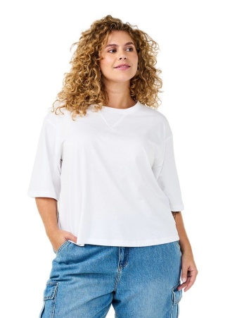 ZIZZI PUDEŁKOWY BIAŁY T-SHIRT BAWEŁNA 224C