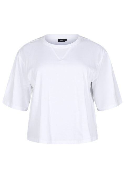 ZIZZI PUDEŁKOWY BIAŁY T-SHIRT BAWEŁNA 224C