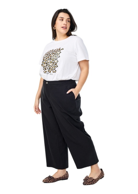 ZIZZI BIAŁY BAWEŁNIANY T-SHIRT NADRUK 507A ZIZZI BIAŁY BAWEŁNIANY T-SHIRT NADRUK 507A