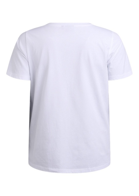 ZIZZI BIAŁY BAWEŁNIANY T-SHIRT NADRUK 507A ZIZZI BIAŁY BAWEŁNIANY T-SHIRT NADRUK 507A