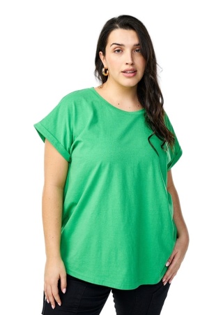 ZIZZI KLASYCZNY T-SHIRT ZIELONY 148F