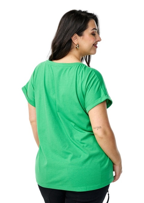ZIZZI KLASYCZNY T-SHIRT ZIELONY 148F