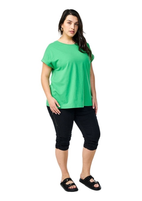 ZIZZI KLASYCZNY T-SHIRT ZIELONY 148F