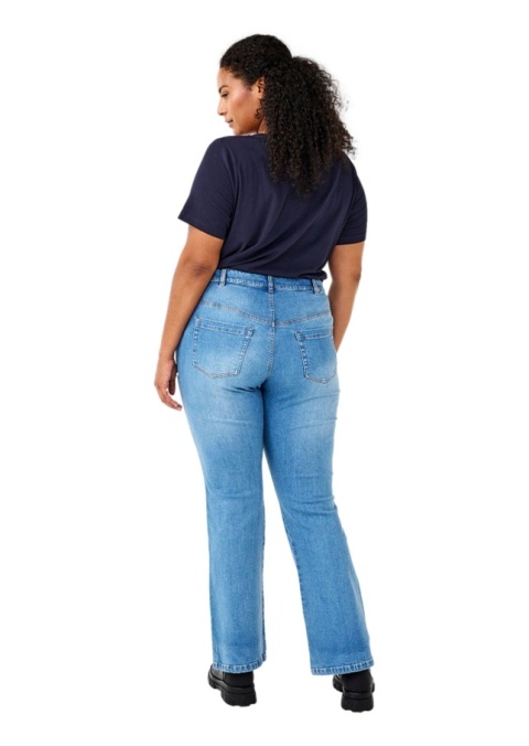 ZIZZI KLASYCZNE BŁĘKITNE JEANSY BOOTCUT 664C N82