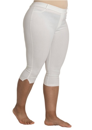 SANDGAARD SPODNIE LEGGINSY 3/4 BIAŁE S107