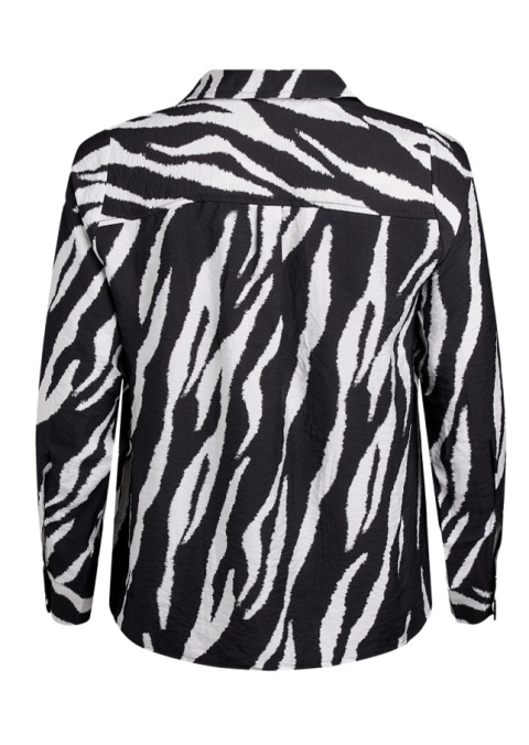 ZIZZI CZARNA KOSZULA WZÓR ZEBRA 560B