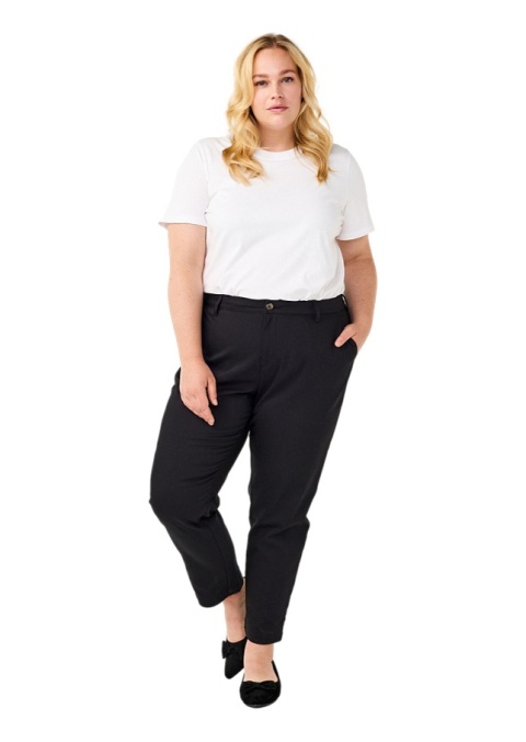 ZIZZI ELEGANCKIE PROSTE CZARNE SPODNIE 014B