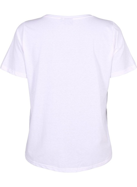 ZIZZI T-SHIRT BLUZKA BIAŁA NADRUK 002C ZIZZI T-SHIRT BLUZKA BIAŁA NADRUK 002C