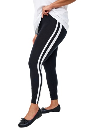 ZIZZI WYGODNE CZARNE LEGGINSY WISKOZA 011V