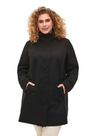 ZIZZI STYLOWA CZARNA KURTKA KIESZENIE 316A