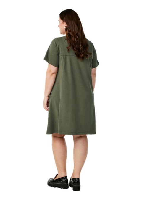 ZIZZI OLIWKOWA JERSEYOWA SUKIENKA KIESZENIE 199A ZIZZI OLIWKOWA JERSEYOWA SUKIENKA KIESZENIE 199A