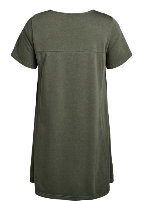 ZIZZI OLIWKOWA JERSEYOWA SUKIENKA KIESZENIE 199A ZIZZI OLIWKOWA JERSEYOWA SUKIENKA KIESZENIE 199A