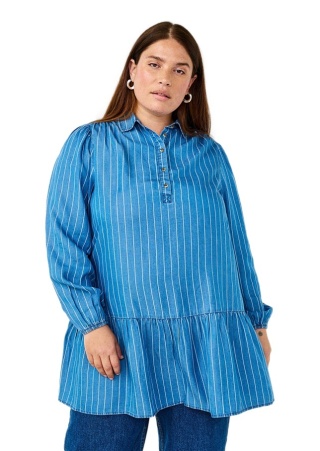 ZIZZI FANTASTYCZNA JEANSOWA TUNIKA PASKI 613B