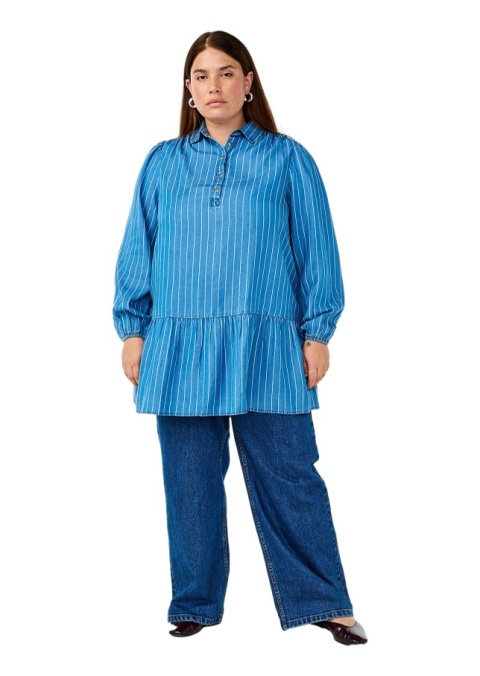 ZIZZI FANTASTYCZNA JEANSOWA TUNIKA PASKI 613B ZIZZI FANTASTYCZNA JEANSOWA TUNIKA PASKI 613B