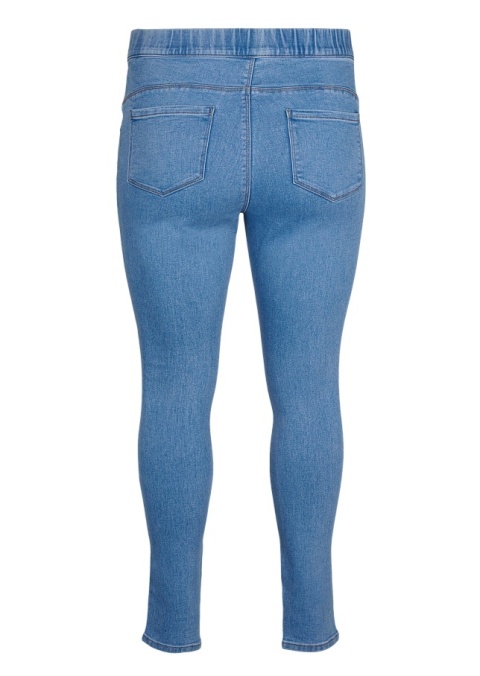 ZIZZI JASNONIEBIESKIE SPODNIE JEGGINSY WYSOKI STAN 027D N78