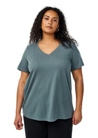 ZIZZI KLASYCZNY WYGODNY NIEBIESKI T-SHIRT 002H