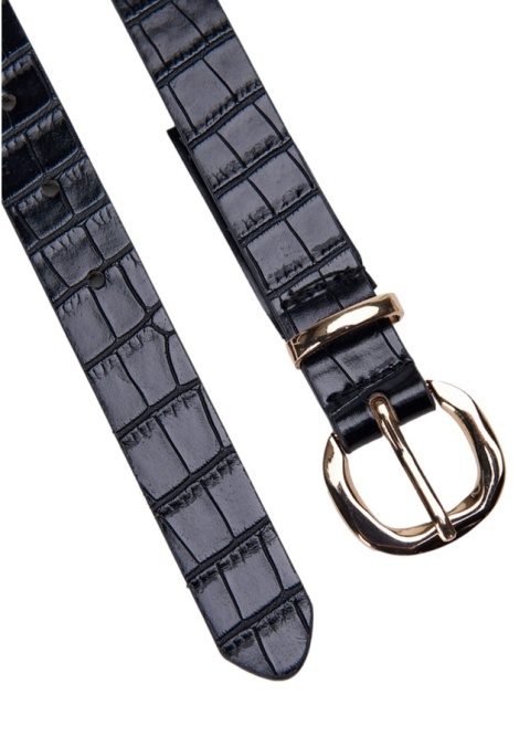 ZIZZI PASEK ZŁOTA KLAMRA SZTUCZNA SKÓRA 039A