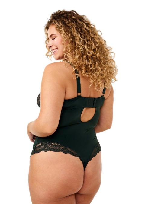 ZIZZI PIĘKNE ZIELONE BODY DETALE 921C