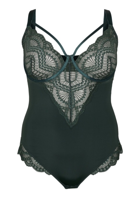 ZIZZI PIĘKNE ZIELONE BODY DETALE 921C