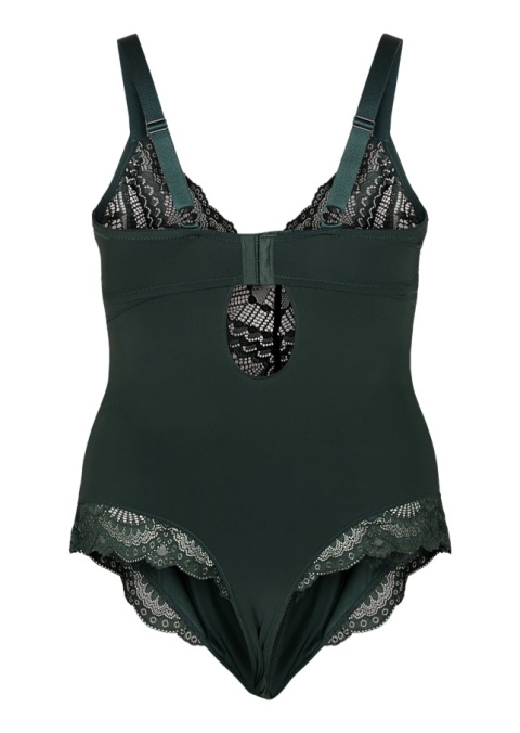 ZIZZI PIĘKNE ZIELONE BODY DETALE 921C