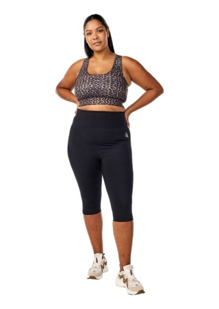 ZIZZI WYGODNE CZARNE LEGGINSY 3/4 SPORTOWE 122D