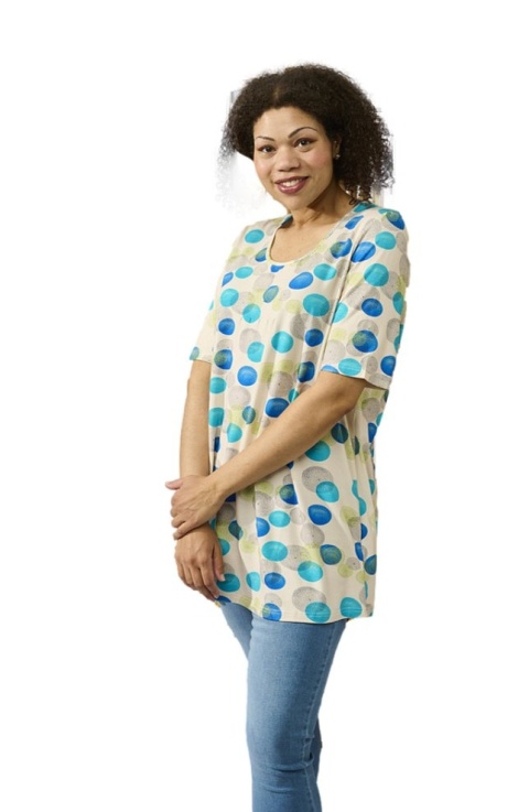 CHALOU WYGODNA KOLOROWA BLUZKA T-SHIRT C201
