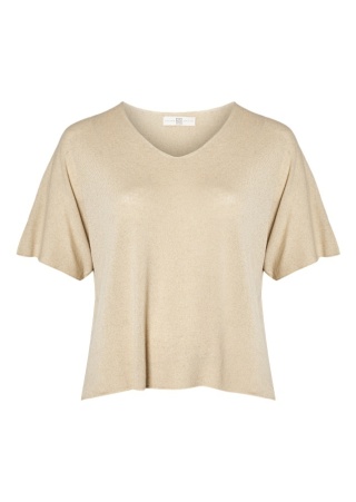 PONT NEUF ŚLICZNYA BLUZKA DZIANINA BEŻOWA V115